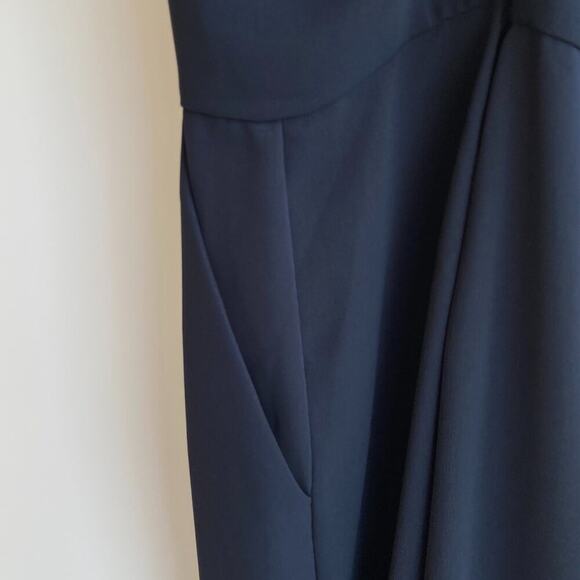 Reiss London Amika Cross Back Ruffle Jumpsuit in Navy Blue sz 2 - Picture 11 of 14